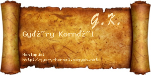 Győry Kornél névjegykártya